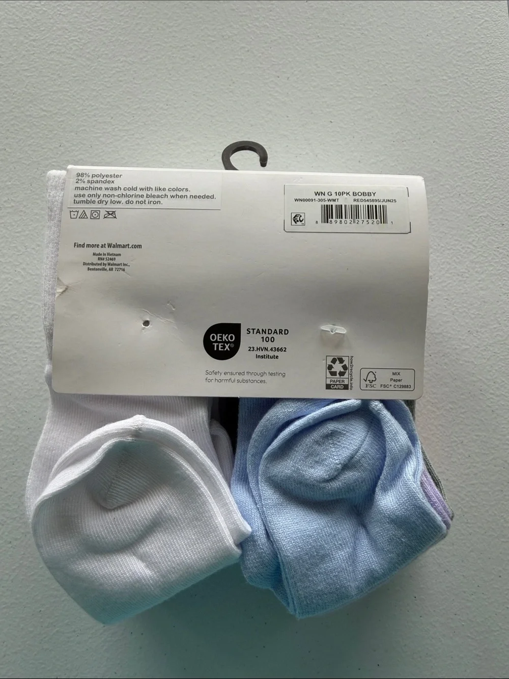 WONDER NATION Toddler Turn Cuff Socks 10 Pair size 3T-5T